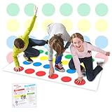 Twisting Spiele, Twisting Game für Kinder & Erwachsene, Balance Floor Spiel Pad,Bodenspiel mit Spielmatte,Teamspiel,Familienspiel,Lustiges Spiel für Kindergeburtstage,Partyspiel für Familien