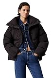 Calvin Klein Jeans Schwarz Damen Daunenjacke Relaxed Puffer, M, schwarzes, M