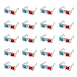 3D Brille 20 Paar Papier rot und blau Stereo Brille für Film Dekoration