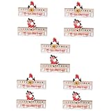 TOPBATHY 10 Stk Weihnachtskalender aus Holz Advent Desktop-Weihnachtskalender weihnachtskalender kinder weihnachten kinder Schreibtischkalender Weihnachtsdekorationen Wohnkultur