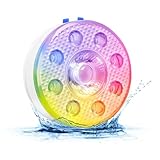 Wiederaufladbar Poolbeleuchtung Unterwasser Led mit Fernbedienung - LUXJET 1 Stück Magnetisch Pool Beleuchtung Poollampe Poollicht für Pool Badewanne Aquarium Garten
