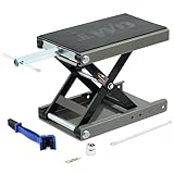 Orion Motor Tech Motorradheber Motorradhebebühne höhenverstellbarer 95-370mm Hebescheren-Mittelständer mit Kapazität von 500kg/1100 lbs Fahrradreparatur-Scherenheber für die Motorradwartung, Grau