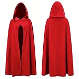 Vampir Kostüm Umhang rot & schwarz mit Kaputze - für Kinder & Erwachsene, für Halloween & Fasching & Karneval Beidseitig