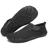 Mishansha Herren Damen Badeschuhe Atmungsaktiv Schnell Trocknend Aquaschuhe Unisex Sommer Wasserschuhe für Outdoor Sports, Holzkohle 43 EU