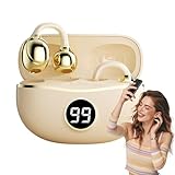 Offene Ohrhörer: Kabellose Clip-On-Ohrhörer, leichte Fitness-Kopfhörer, komfortables, kabelloses Headset mit sicherer Passform für Laufen, Fitnessstudio, Workout, Radfahren, Outdoor-Sport, Training