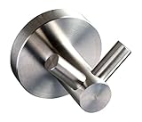 Ambrosya - Handtuchhaken zum Bohren - Handtuchhalter Badetuchhalter Kleiderhaken Haken Wand Bad Küche WC (Edelstahl (Gebürstet))