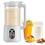 Bellatte Milchmaschine, Nussmilch Maschine1200ml, Smoothie und Saftmaschine mit Automatischer Reinigungsfunktion, Home Frühstück Pflanzenmilchbereiter