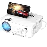 TOPVISION Mini Beamer mit Screen Mirroring, 7000 Lumen Heimkino, Full HD 1080P Video Beamer mit 240' Display, 90000 Stunden LCD, kompatibel mit HDMI/USB/AV/VGA