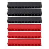 Hosrivae 6-teiliger Schraubendreher-Bithalter mit 10 Löchern, Kunststoff-Aufbewahrung für 1/4-Zoll-Sechskantschaft-Bits, kompaktes Werkstatt-Organisationswerkzeug