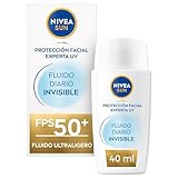 NIVEA SUN Invisible Daily Fluid Gesichts-Sonnenschutz LSF 50+ (1 x 40 ml), ultraleichte Gesichts-Sonnencreme mit Matteffekt, mit Antioxidantien angereicherter Sonnenschutz