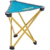 Uquip Leichtgewichtshocker Trinity M Mini Dreibein Hocker Campinghocker 150 kg Blue/Yellow