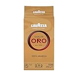 Lavazza, Qualità Oro, Gemahlener Kaffee, mit Aromanoten von Früchten und Blumen, für einen Samtigen Espresso, 100 % Arabica Kaffeebohnen, Intensität 5/10, Mittlere Röstung, 250g