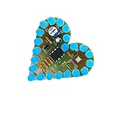 TSMORY Anfängerfreundliches herzförmiges analoges Schaltkreis-Übungsset, verstellbarer Atem-LED-Effekt für elektronisches Lernen, Atemlampenkomponenten