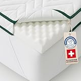 Welldora Recovery Topper 8 cm – wendbar H3/H4, 3D-Kontur, Matratzentopper für Boxspringbett & Allergiker, waschbar 90 °C, gegen Besucherritze, gegen Druckstellen, Oeko-TEX & Dermatest „sehr gut“