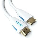 JAMEGA 4m HDMI-Kabel 2.0 Weiß Ultra-HD 4K@60Hz High-Speed Ethernet-Cable HDR ARC 3D 18Gbps kompatibel mit HDMI 2.0/1.4, PS5, PS4, PS3, XBOX Series S, Blu-Ray-Player, DVD, Soundbar, Monitor usw.