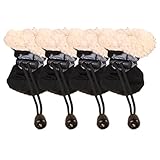 Niesel Hundeschuhe Pfotenschutz, 4 x warme Winterstiefel für Haustiere, Welpen, reflektierend, wasserdicht, atmungsaktiv, Schneestiefel für Wandern, Camping, tägliche Spaziergänge