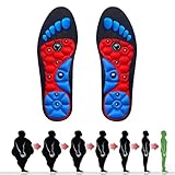 Magnetische Einlegesohlen, 1 Paar Akupressur Einlegesohlen Herrn Damen, Magnetische Massage Gel Einlegesohlens, Reflexologie Orthotic Gel Einlegesohlens für Fuß Müdigkeit Relief 35-39