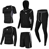 Superora Fitness Kleidung Set 5 stück männer Athletic Fitness Sport Anzug Grau EU L/Etikett XXL