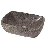 Mendler Marmor-Waschbecken HWC-M77, Aufsatzwaschbecken Waschtisch Waschplatz Waschschale Badezimmer, Naturstein 15x51x36cm, grau