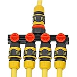 Für Gartenschlauch, 4-Wege-Wasserventil, robustes Ventil für Garten, Autowäsche