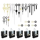 YUNGLOO Geräuschloses Uhrwerk-Reparatur-Set mit 5-teiligem Motor und verschiedenen Zeigern für Zuhause, Büro, Wanduhren, Uhrwerk-Reparatur