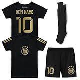 Deutschland Fußballtrikot personalisiert für Jungen & Mädchen – mit deinem Namen & Nummer – atmungsaktiv & leicht für EM 2024 Fans