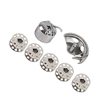 Tbest Nähmaschine mit Langlebigem Metall -Spulen -Kit für die Altmodische Haushaltsnähmaschine, 1 Haken, 1 Spulenbox, 5 für DIY Abwasserkanäle