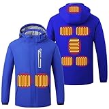 TDEOK Regenjacke Herren Wasserdicht Atmungsaktiv Warm Wandern Warme Skijacke GefüTterte Winterjacke Wasserabweisende Funktionsjacke mit Brusttasche Snowboardjacke Outdoorjacke mit Kapuze