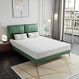 PayLessHere Memoryschaum-Matratze, kühlende Gel-Matratze, 20,3 cm, mit grünem Tee, CertiPUR-US-zertifiziert, atmungsaktive Bettmatratze für kühleren Schlaf, stützend und Druckentlastung, weißes