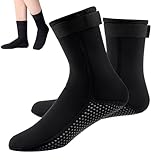 Neopren Socken, 3 mm Neoprenschuhe Thermosocken zum Tauchen, 24 cm Länge Rutschfest Neoprensocken für Herren und Damen zum Schnorcheln Schwimmen Surfen Segeln Eisbaden Kajakfahren