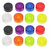 TOKIDNY 16 Stück Fußschalterkappen für Gitarrenpedale Mehrfarbige Kunststoff Pedalaufsätze Geräuschlose Rutschfeste Gitarrenpedal Fußschalter für Musiker und Multieffektgeräte