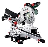 metabo Akku-Kappsäge KGS 18 LTX BL 216-18 V, 216 mm - Brushless Motor, Präzisionsschnitt, Zugfunktion, LED-Schattenlinie, Staubabsaugung, Aluminiumgehäuse - Inkl. 2 x Akkupack 8.0 Ah und Ladegerät