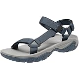 OutPro Sandalen Damen, Wandersandalen Damen, modische Damen-Sportsandalen für den Sommer,bequeme wasserdichte, mit Fußgewölbeunterstützung, lässiges Camping, Strand, Outdoor, Blau, 40-EU