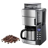 Russell Hobbs Kaffeemaschine mit Mahlwerk Thermokanne [Digitaler Timer, Brausekopf für opt. Extraktion & Aroma] Grind&Brew (max 10 Tassen, 3-stufige Mahlgradeinstellung) Filterkaffeemaschine 25620-56