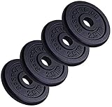 ScSPORTS® Hantelscheiben - Set, 2/4/5/10/15/20 kg, Ø 30/31 mm, Gusseisen - Gewichtsscheiben, Hantelscheiben-Set, Hantelgewichte, Fitness Scheiben, Gussscheiben, Gewichte (10 kg (4 x 2,5))