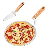 1 Stück Pizzaschaufel, Pizzaschieber Perforiert mit Abnehmbaren Griff, Edelstahl, 25.5 * 30cm 12 Zoll Pizza schieber, für Hausgemachte Pizza, 1 Stück Kuchenschaufel, Zum Aufteilen von Kuchen