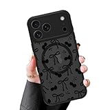MZELQ Magnetische Hülle für Phone One7 Pro, Clear Bow Cherry [Kompatibel mit Magsafe Charging] Transluzent Matt Harte Stoßfeste Kameraschutz Handyhülle für Damen Herren, Frosted Black