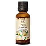 Jasminöl 30ml - Jasminum Officinale - Naturreines Ätherisches Jasmine Öl für Schönheit - Aromatherapie - Duftlampe - Diffuser - Sauna - Raumduft - Körperpflege