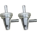2 x Motorrad Snowmobile Benzinfilter Moped Benzinfilter Motorrad Clear Inline Gas Rechte Kraftstofffilter 1/4' 6-7mm(60470101120)