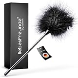 Liebesfreunde® Federkitzler für sinnliche Sexspiele - Kleiner Sex Feder Puschel zum Streicheln und Verwöhnen I Bondage Zubehör, BDSM Sexspielzeug für Paare