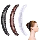 VACUBXBY 3 Stück Bananen-Haarklammern Damen, Bananenspange Haare für Frauen Langes Haarspangen Friseurbedarf Hair Clip Fischschwanz für Dickes Haar Eleganter Haarschmuck