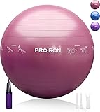 PROIRON Gymnastikball Pezziball Sitzball Büro mit Lehrposen, Anti-Burst Stabilitätsball Yoga Ball Stuhl 55/65/75 cm mit Pumpe und Stecker