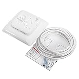 Dioche Fußbodenheizungsthermostat 230 V 16 A, Mechanischer Fußbodenheizungsthermostat mit Externem -Sensor, Manueller Temperaturregelungsschalter mit Anzeigelampe, Einfache Installation, weiß
