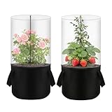 Kleines Gewächshaus, Mini Pflanzkübel Gefrierabdeckung, Blumentopf Kälteschutz für Indoor Outdoor Garten Balkon Winter Kinderzimmer Haus Gewächshaus Anzucht