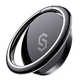 Syncwire Handy Ring Smartphone Fingerhalterung - 360 Grad Drehung Universal Ring Halterung Halter Ringhalter Handyhalterung für iPhone iPad Samsung Huawei und mehr - Schwarz