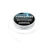 Zanderfang - Zander Vorfach Fluorocarbon – Angel-Schnur für Zander und Barsch – Vorfach-Schnur Vorfänger - 0,32mm - 50m