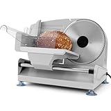 Clatronic® Brotschneidemaschine | Edelstahlmesser rostfrei Ø 190mm | für Brot Käse Wurst | Allesschneider elektrisch | Brotmaschine Schnittstärke 0-15mm | Fingerschutz und Saugfüße | MA 3585