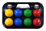 Simba 107401391 - Boccia Spiel Tragekorb, 8 Kugeln 7x8cm, 2 Zielkugeln