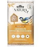 Dehner Natura Premium Wildvogelfutter, Sonnenblumenkerne schalenfrei, Ganzjahresfutter proteinreich / energiereich, hochwertiges Vogelfutter für Wildvögel, 1 kg