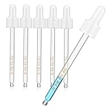 OKUMEYR 6st Tropferspitze Flüssigkeitstropfer Kalibrierte Tropfer Messpipette Kalibrierte Pipette Graduierte Pipette Experimentieren Sie Mit Der Pipette Pipettentropfer Weiß Glas